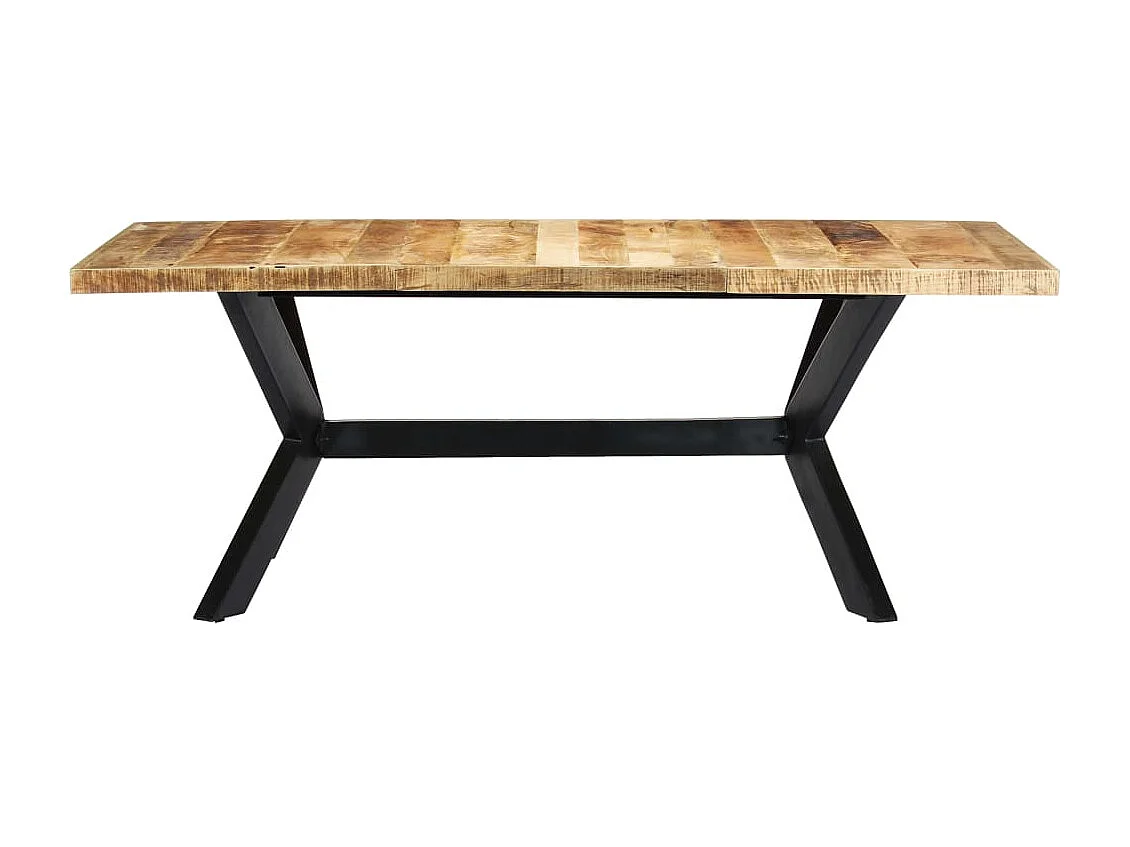 Table de salon salle bois marron 200 x 100 x 75 cm 0902276