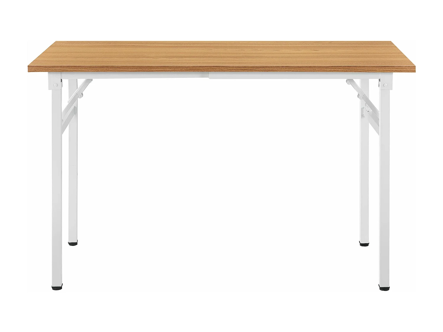Mesa de jantar dobrável de cozinha com altura ajustável para 4 pessoas 120 cm faia e branco 03_0004363