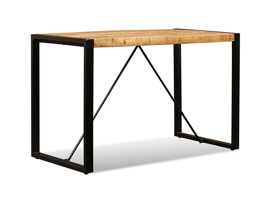 Table de salon salle bois marron 120 x 60 x 76 cm 0902321