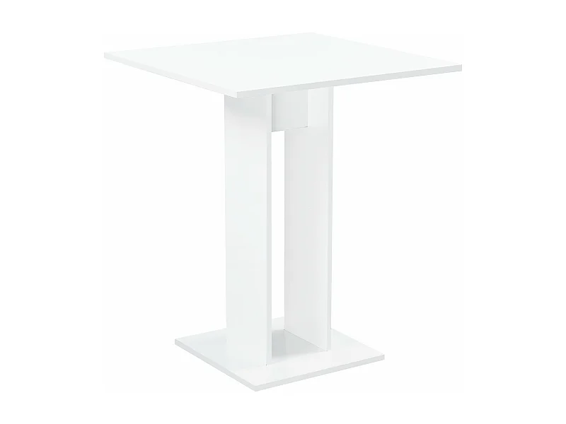 Mesa de comedor cuadrada para comedor cocina salón 78 cm blanco brillo 03_0006120