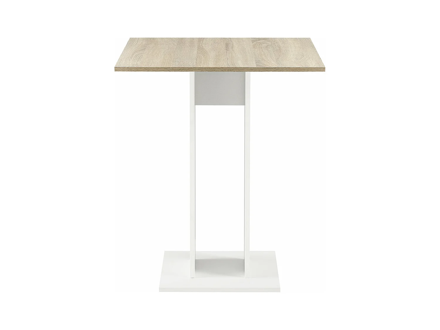 Tavolo da pranzo quadrato di design tavolo da pranzo cucina soggiorno in truciolare melaminico 65 x 65 x 78 cm effetto rovere bianco 03_0006123