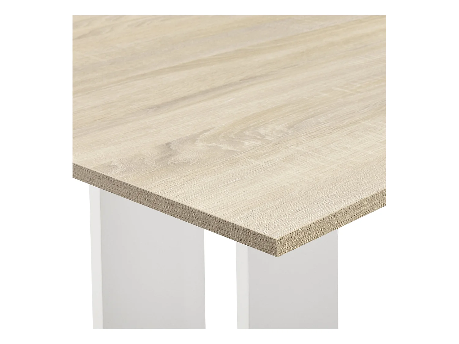 Tavolo da pranzo quadrato di design tavolo da pranzo cucina soggiorno in truciolare melaminico 65 x 65 x 78 cm effetto rovere bianco 03_0006123