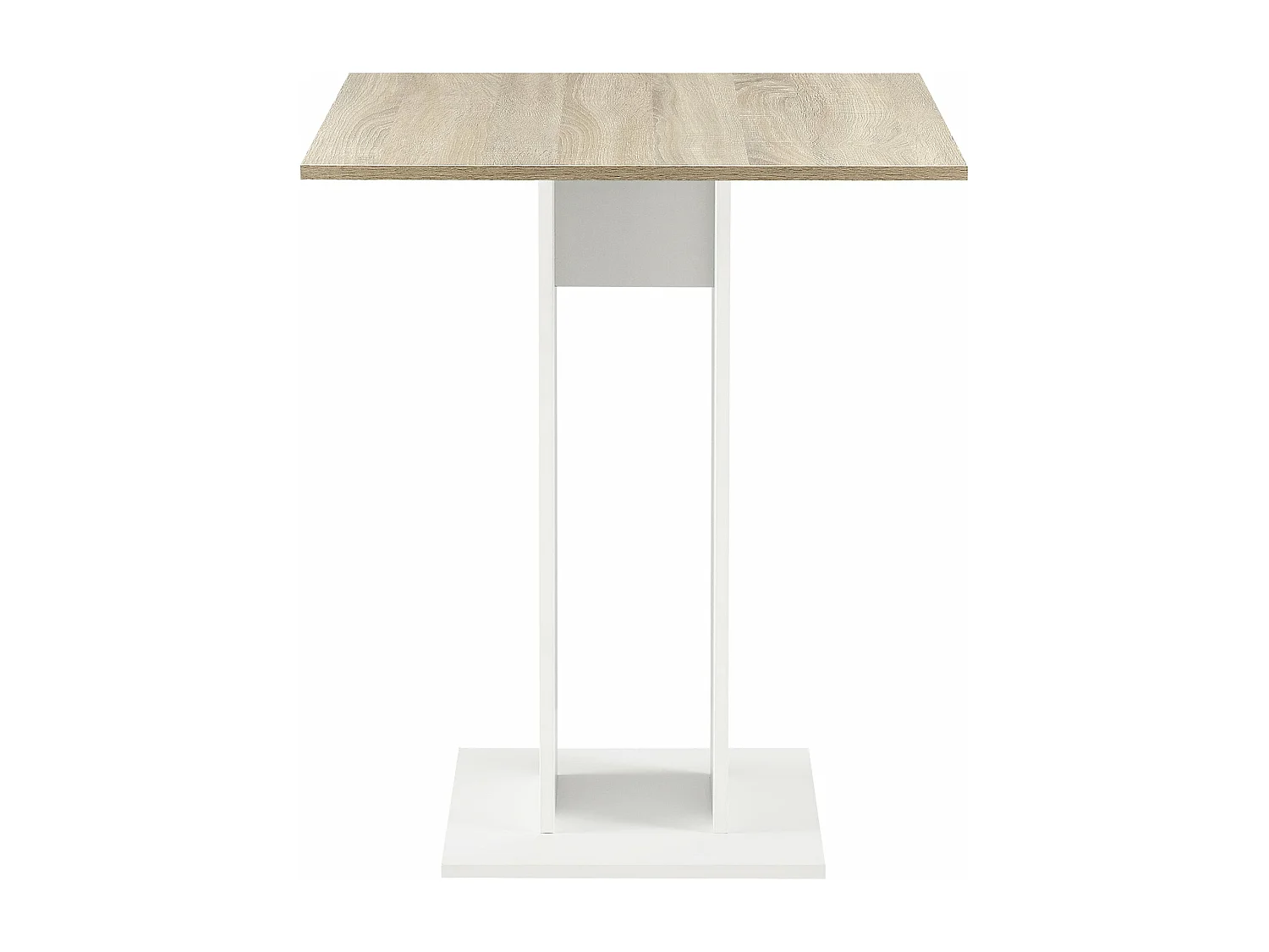 Tavolo da pranzo quadrato di design tavolo da pranzo cucina soggiorno in truciolare melaminico 65 x 65 x 78 cm effetto rovere bianco 03_0006123