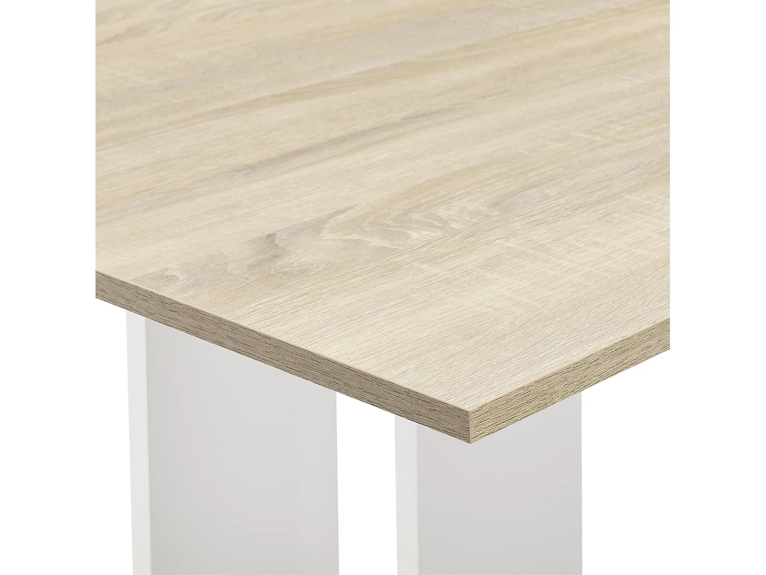 Tavolo da pranzo quadrato di design tavolo da pranzo cucina soggiorno in truciolare melaminico 65 x 65 x 78 cm effetto rovere bianco 03_0006123