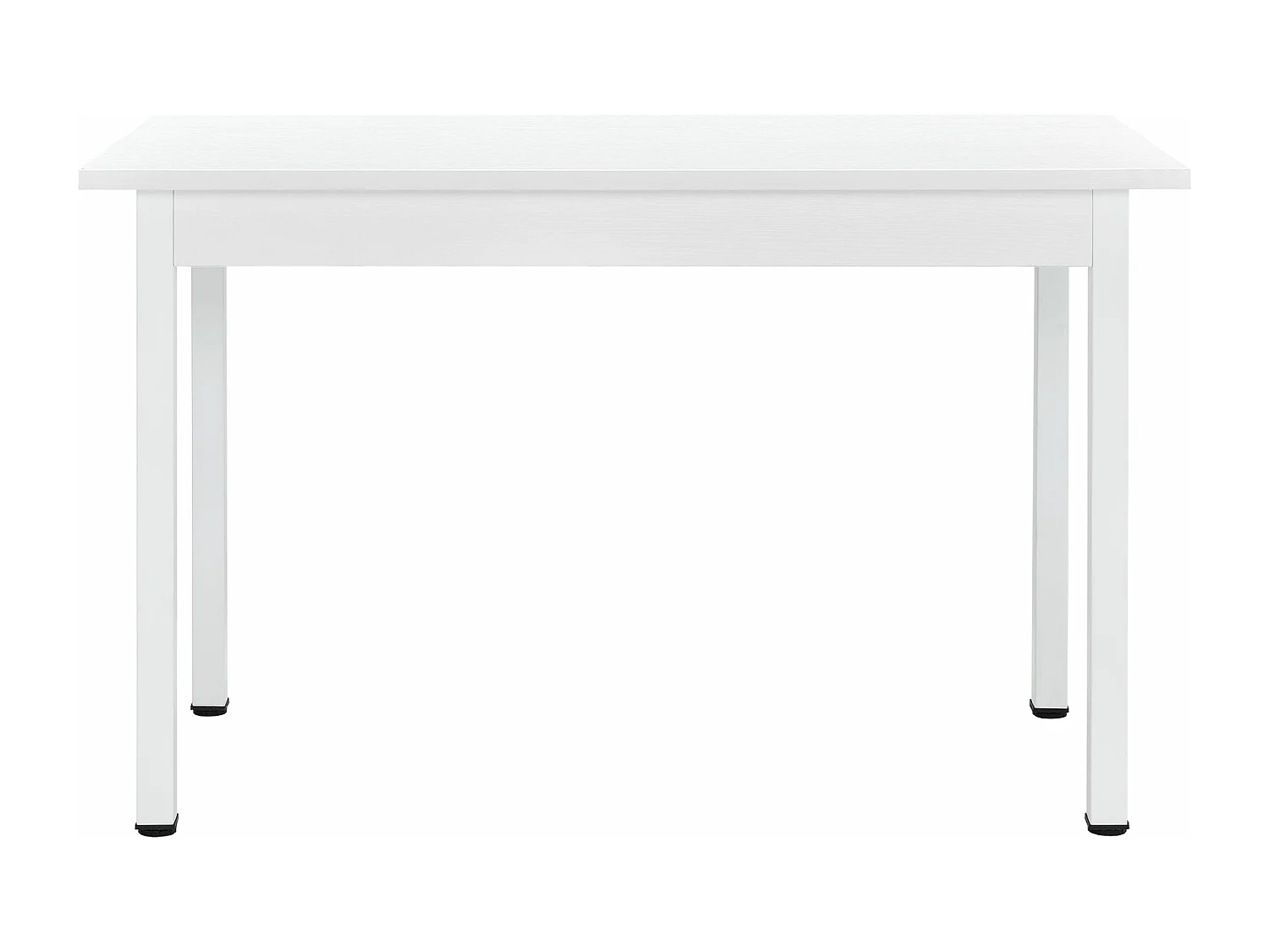 Mesa de cozinha e sala de jantar MDF folheado em aço 120 cm x 60 cm x 75 cm branco 03_0004293