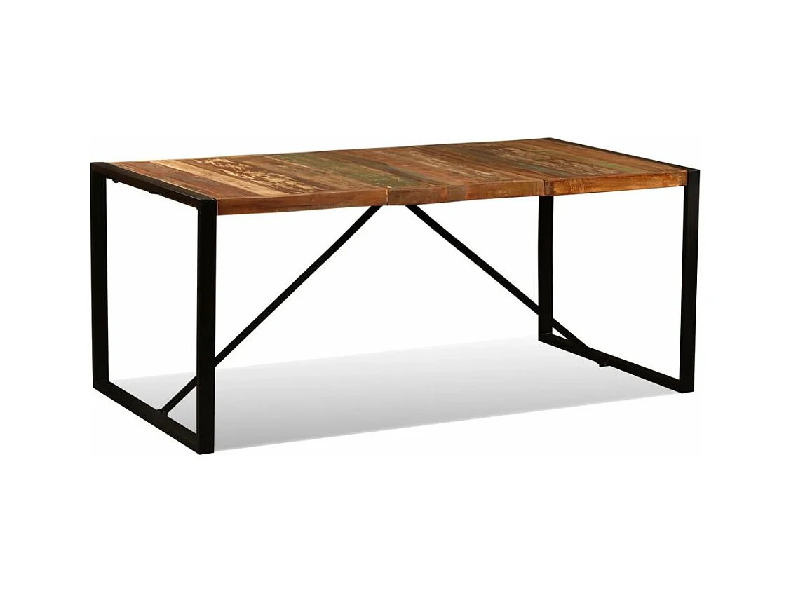 Table de salon salle bois marron 180 x 90 x 76 cm 0902184