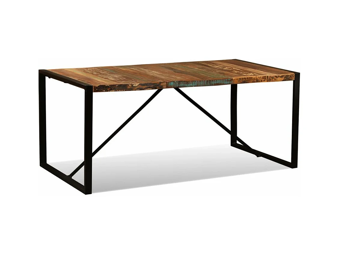 Table de salon salle bois marron 180 x 90 x 76 cm 0902184