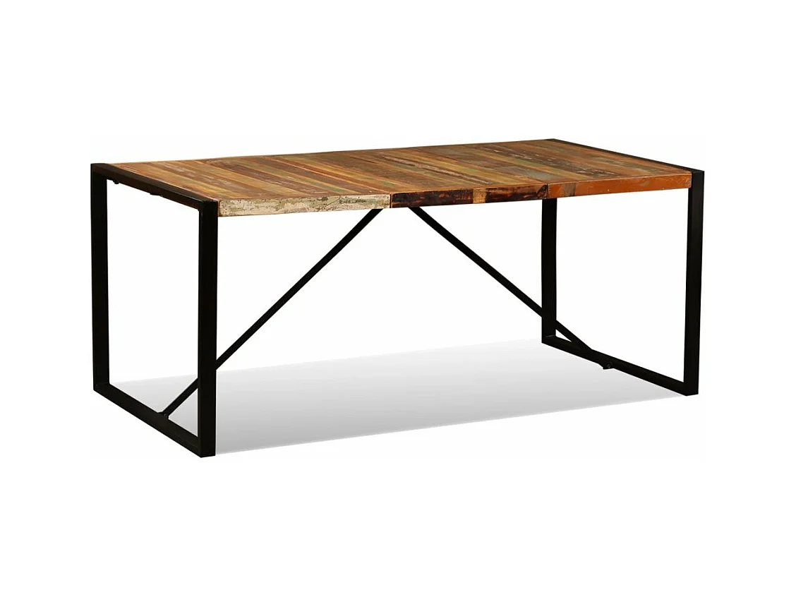Table de salon salle bois marron 180 x 90 x 76 cm 0902184