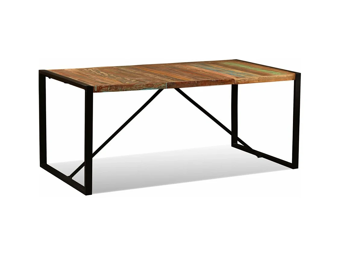 Table de salon salle bois marron 180 x 90 x 76 cm 0902184