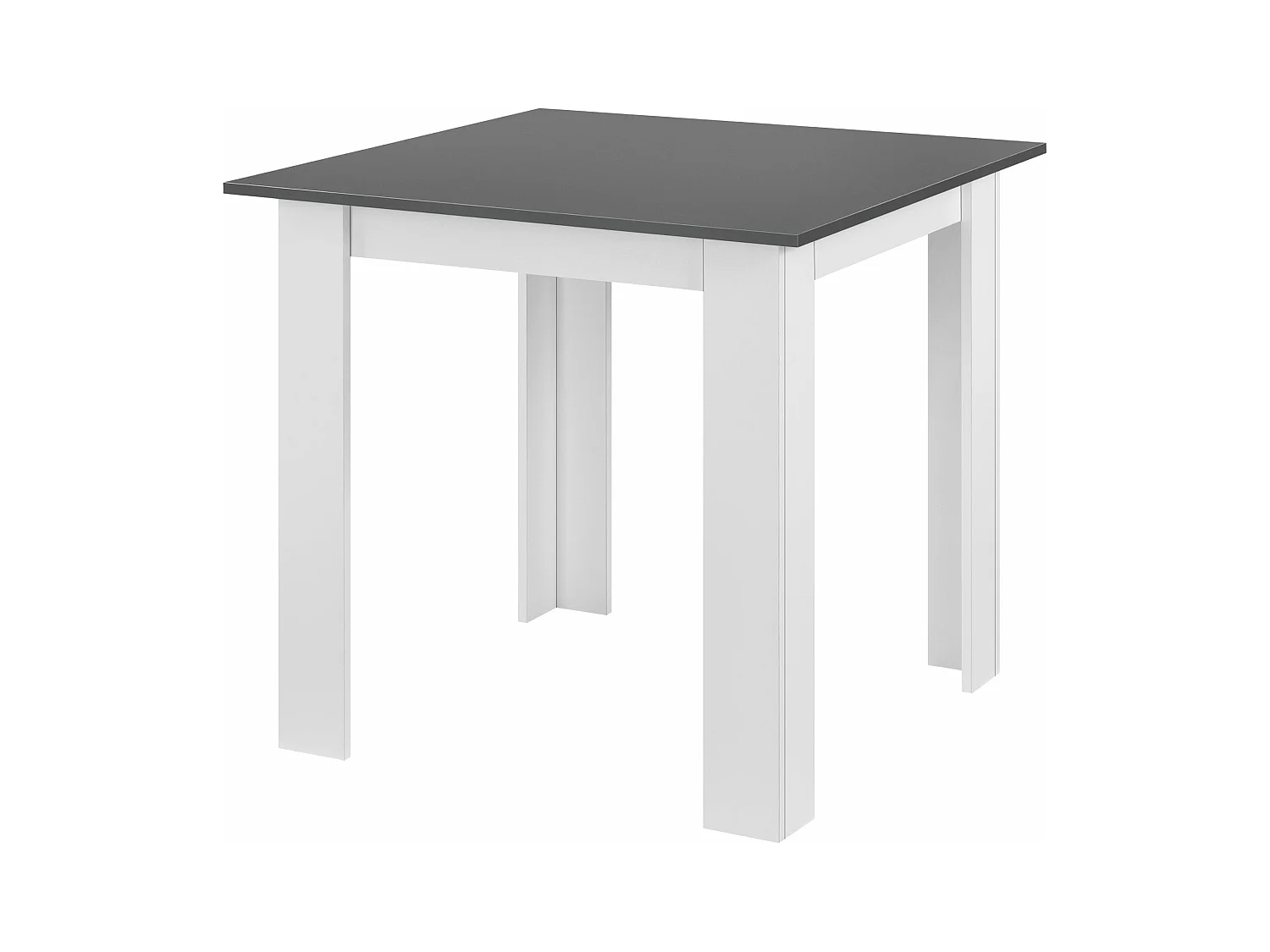 Mesa cuadrada para 4 personas comedor cocina salón 80 cm blanco gris 03_0006233