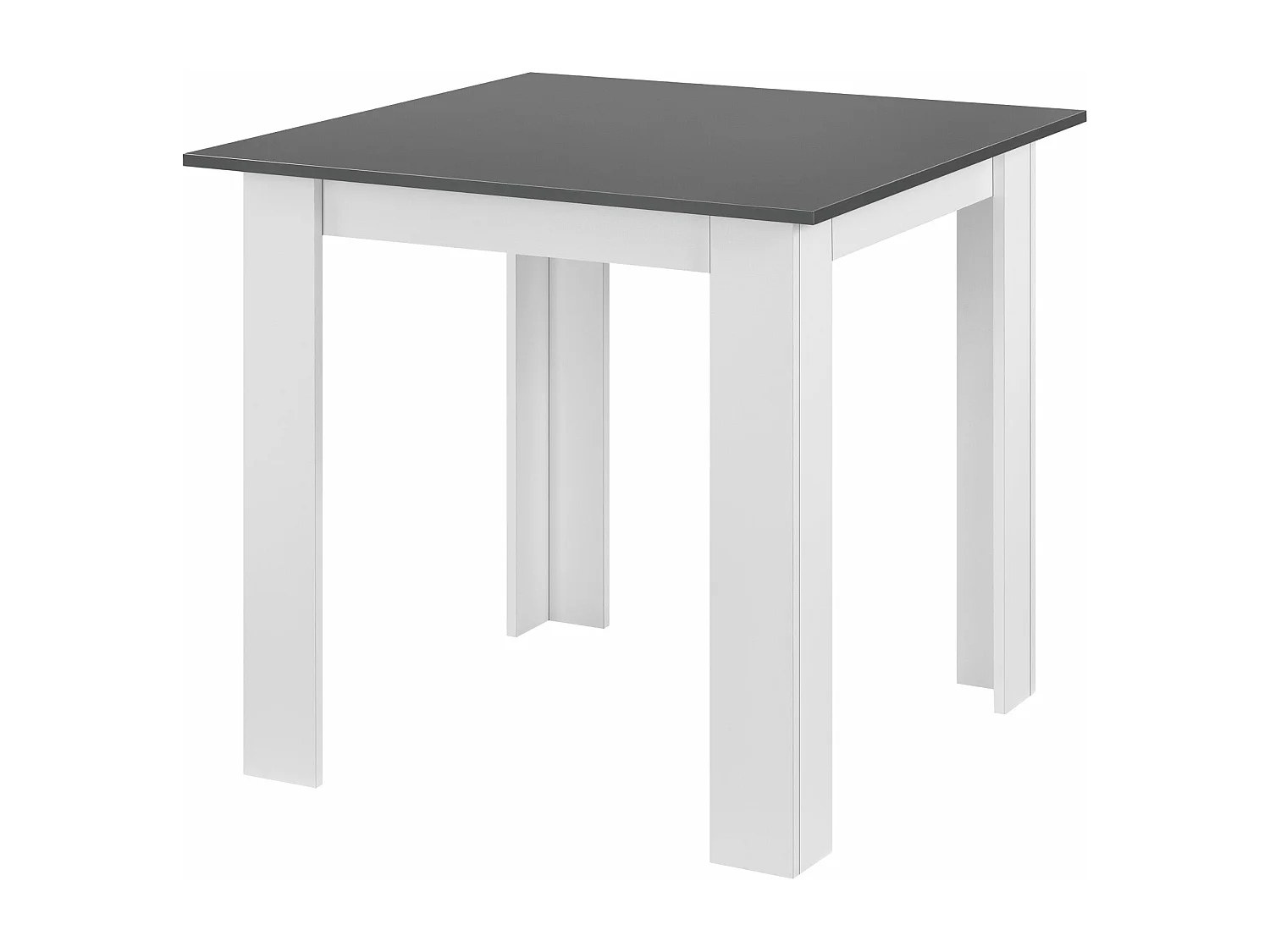 Mesa cuadrada para 4 personas comedor cocina salón 80 cm blanco gris 03_0006233