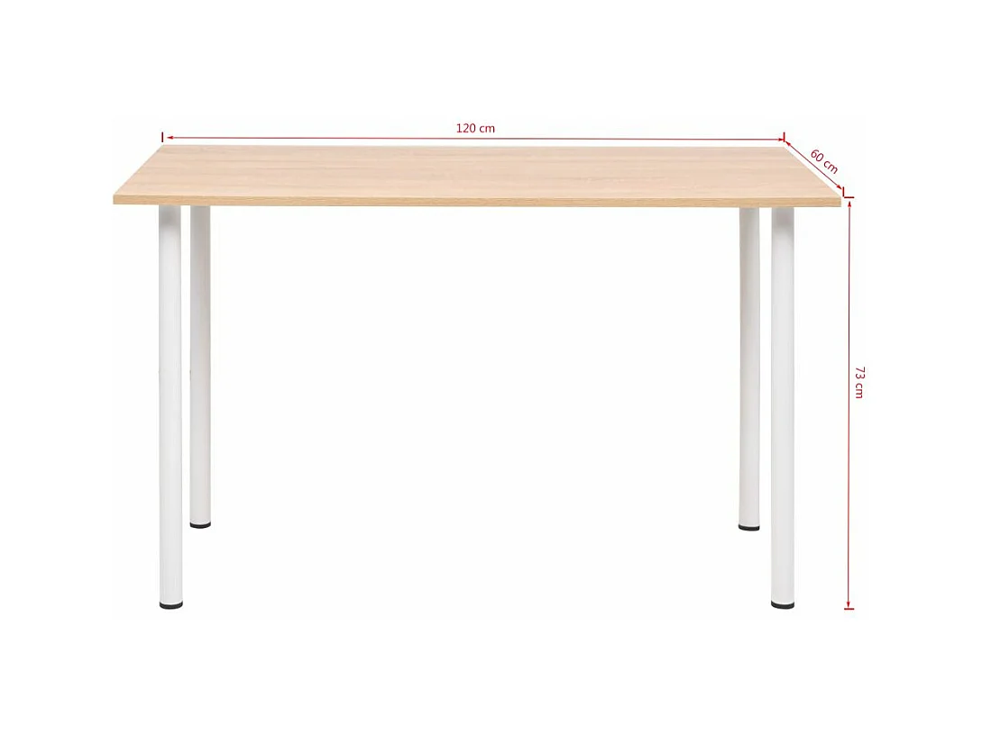 Table de salon salle blanche 120 x 60 x 73 cm 0902132