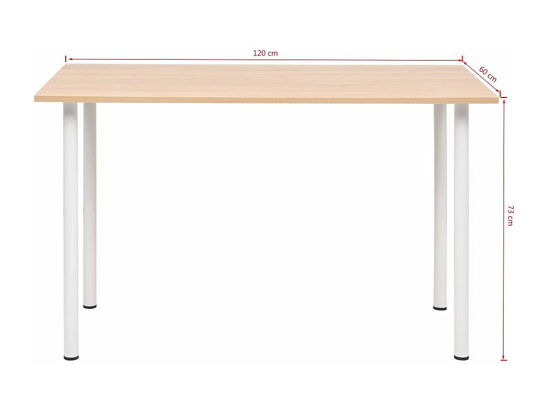 Table de salon salle blanche 120 x 60 x 73 cm 0902132