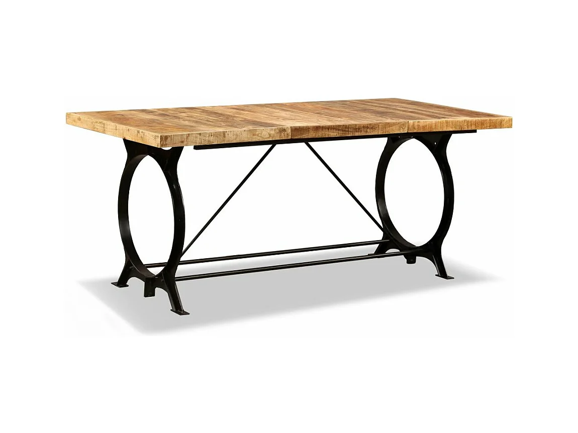 Table de salon salle bois marron 180 x 90 x 77 cm 0902317