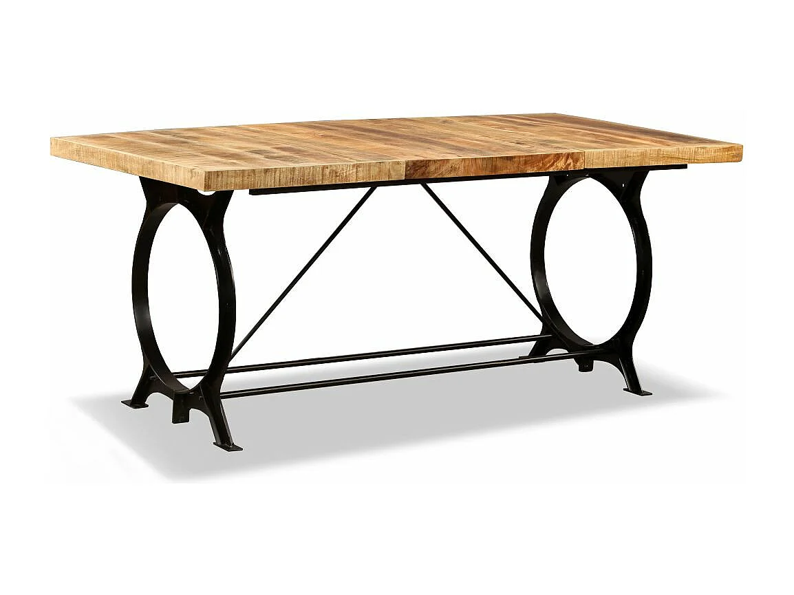 Table de salon salle bois marron 180 x 90 x 77 cm 0902317