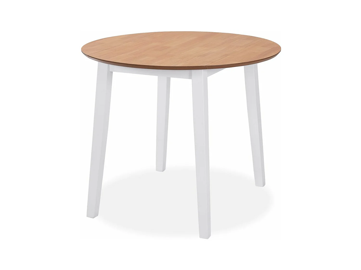 Table de salon salle effet bois blanche 90 x 90 x 75 cm 0902237