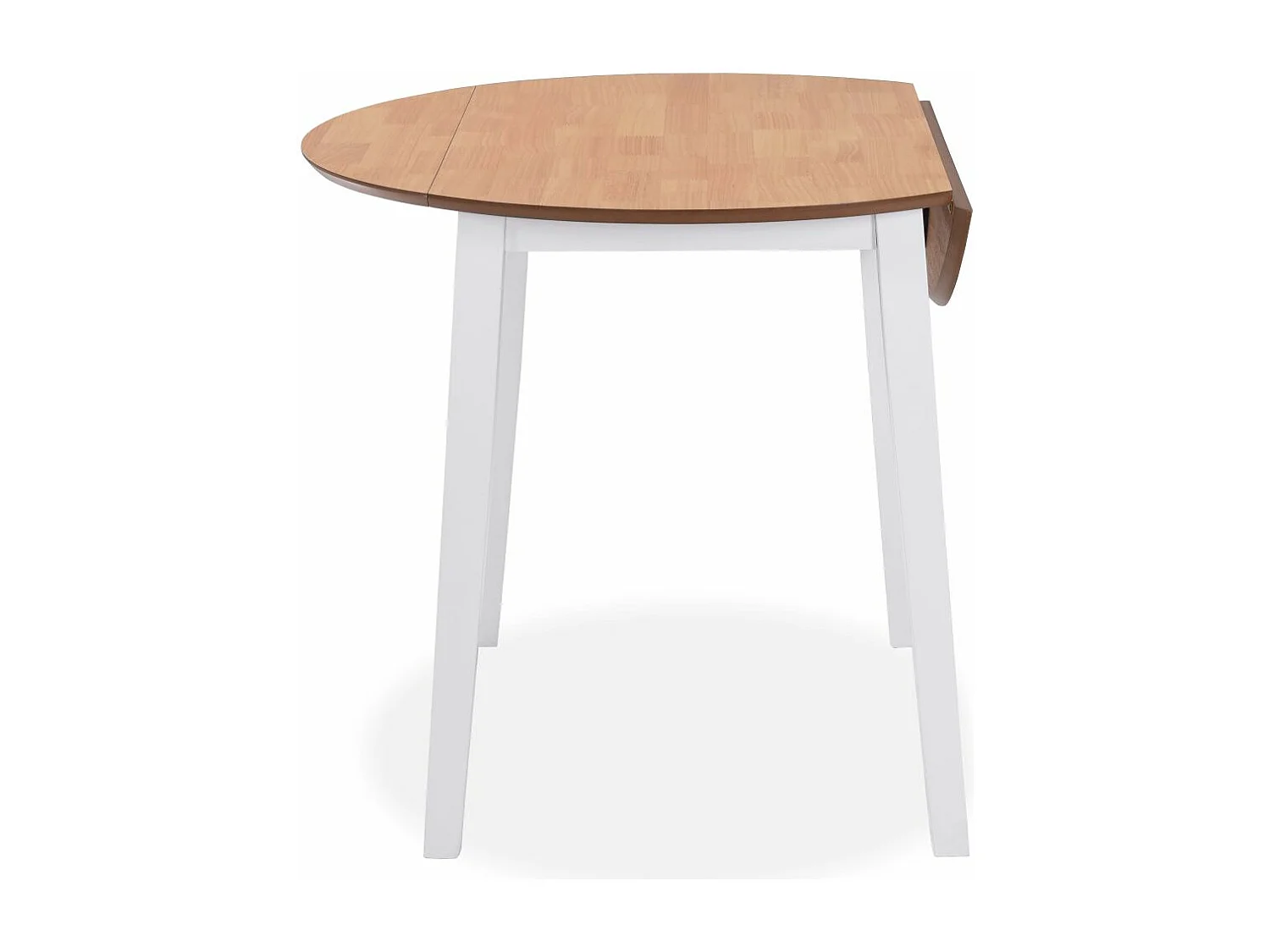 Table de salon salle effet bois blanche 90 x 90 x 75 cm 0902237