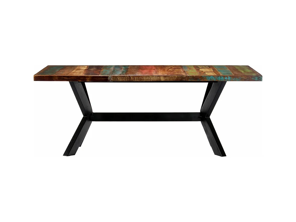 Table de salon salle bois marron 200 x 100 x 75 cm 0902257
