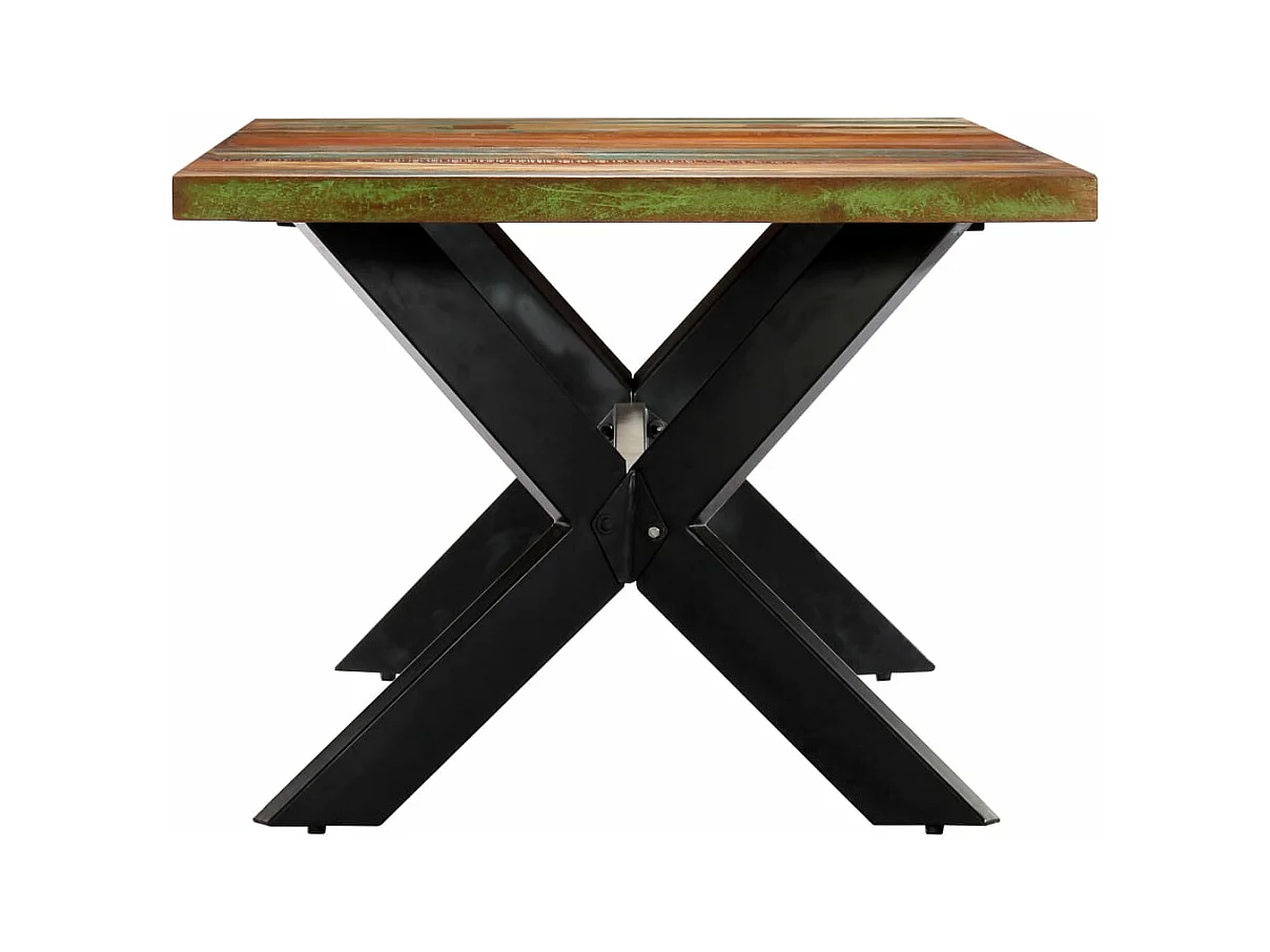 Table de salon salle bois marron 200 x 100 x 75 cm 0902257