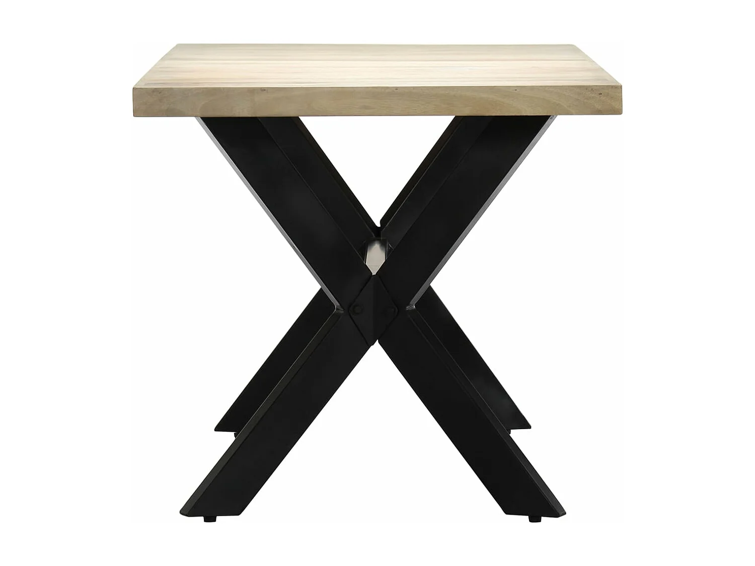 Mesa de jantar de design branca 160 cm madeira de manga maciça 0902263