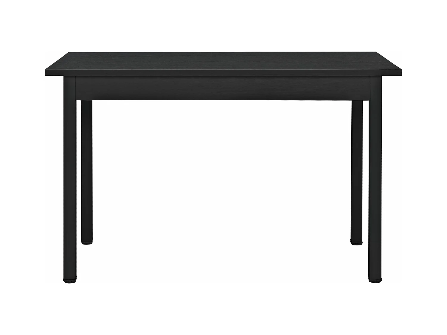 Mesa de comedor mesa de comedor mesa de cocina escritorio MDF chapada en acero 120 x 60 x 75 cm negro 03_0004295