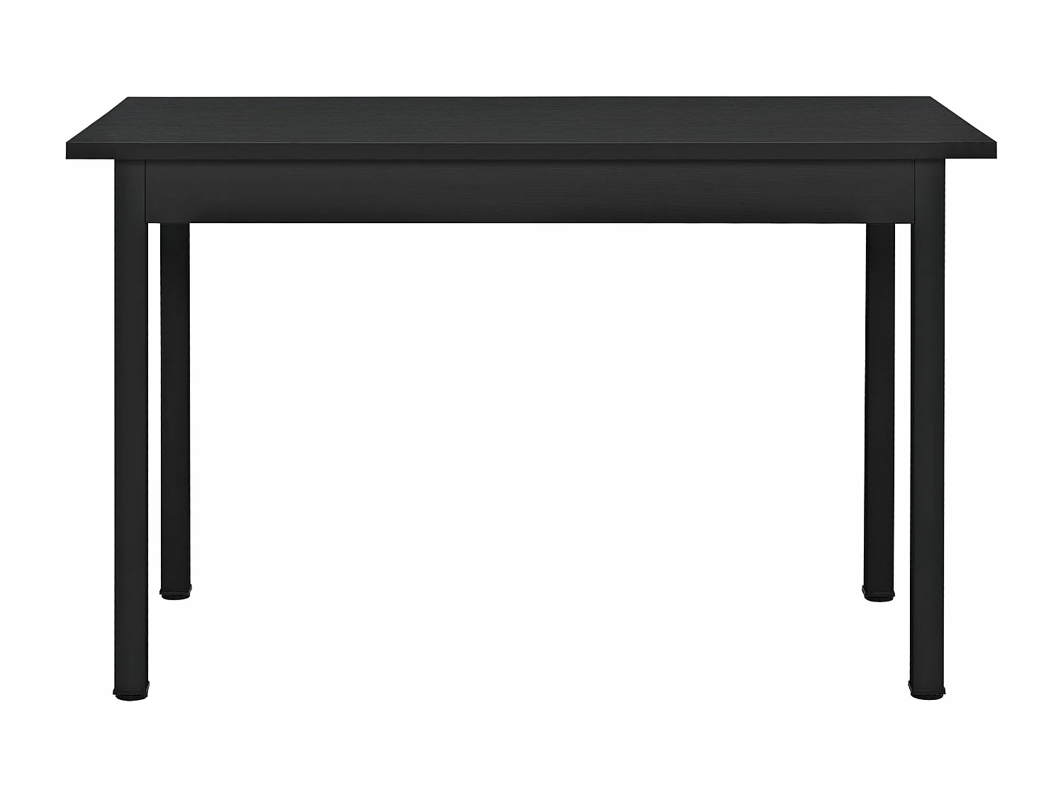 Mesa de comedor mesa de comedor mesa de cocina escritorio MDF chapada en acero 120 x 60 x 75 cm negro 03_0004295