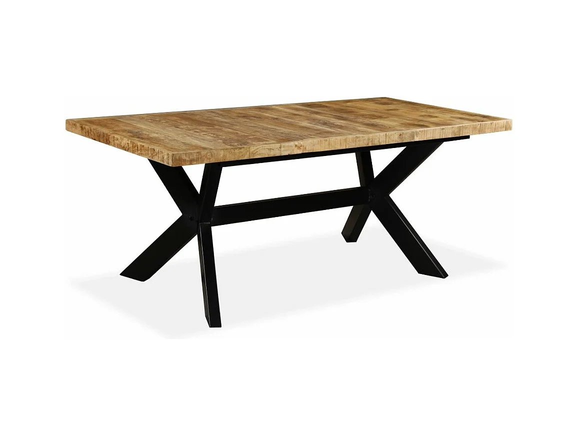 Table de salon salle marron 180 x 90 x 76 cm 0902175