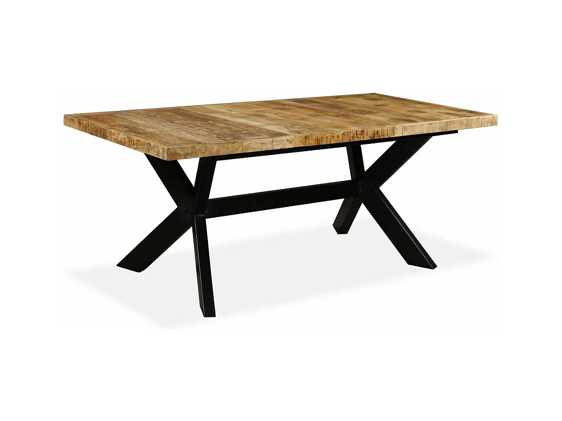 Table de salon salle marron 180 x 90 x 76 cm 0902175