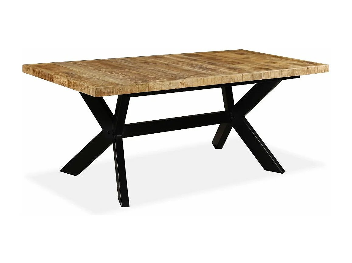 Table de salon salle marron 180 x 90 x 76 cm 0902175