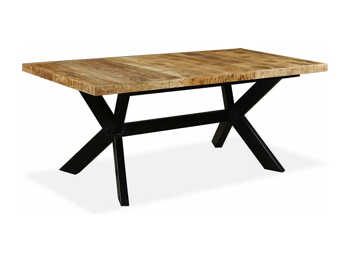 Table de salon salle marron 180 x 90 x 76 cm 0902175