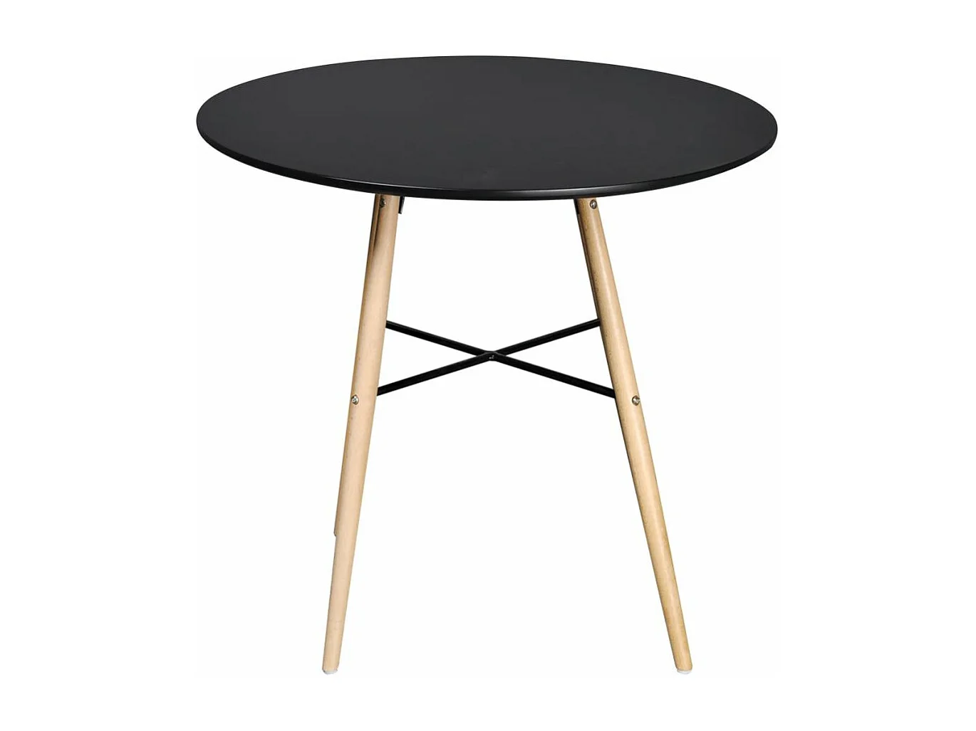 Table de salon salle effet bois noire 80 x 80 x 72 cm 0902241