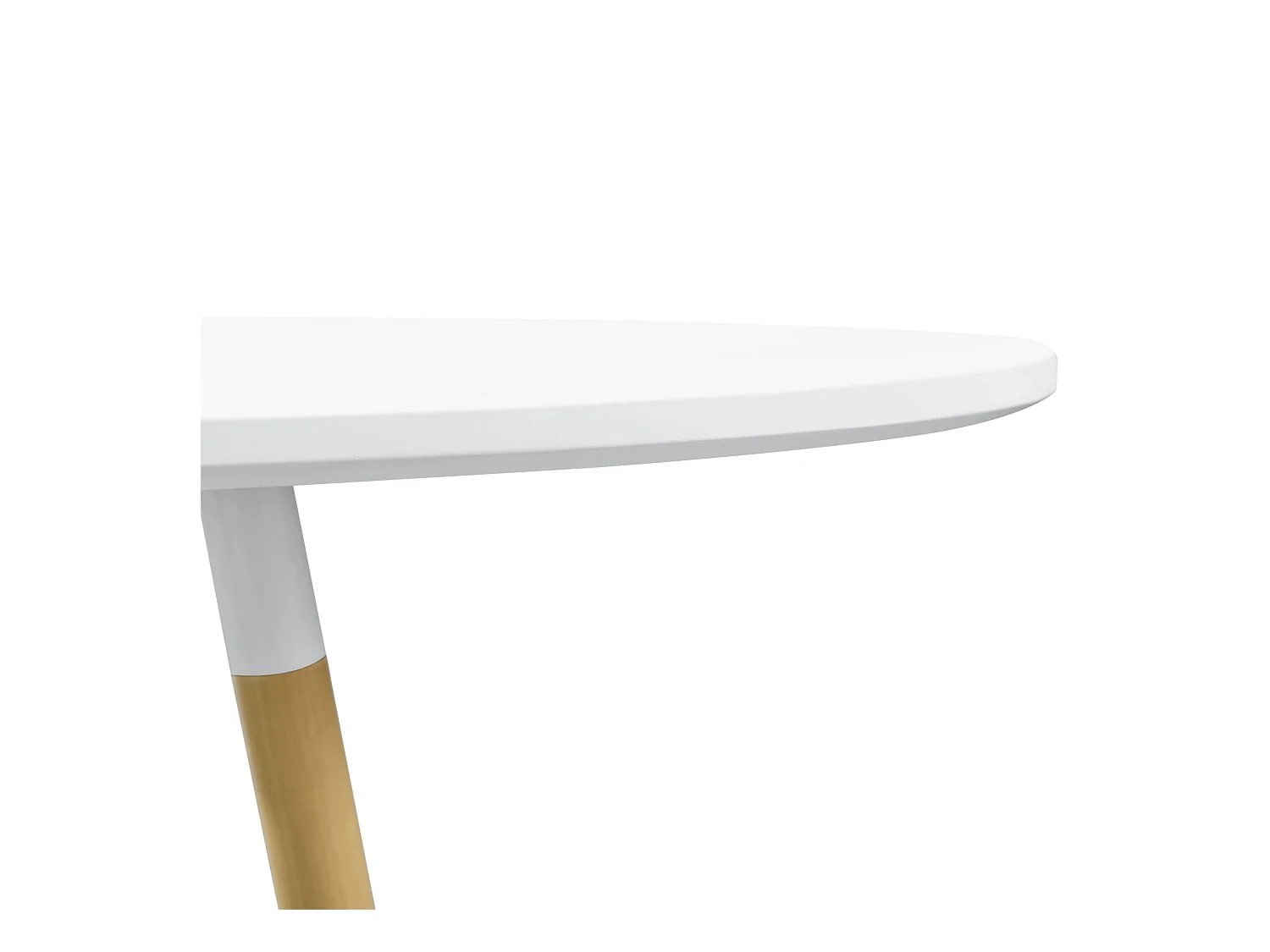 Table de salle à effet bois blanche 80 x 80 x 75 cm 03_0004106