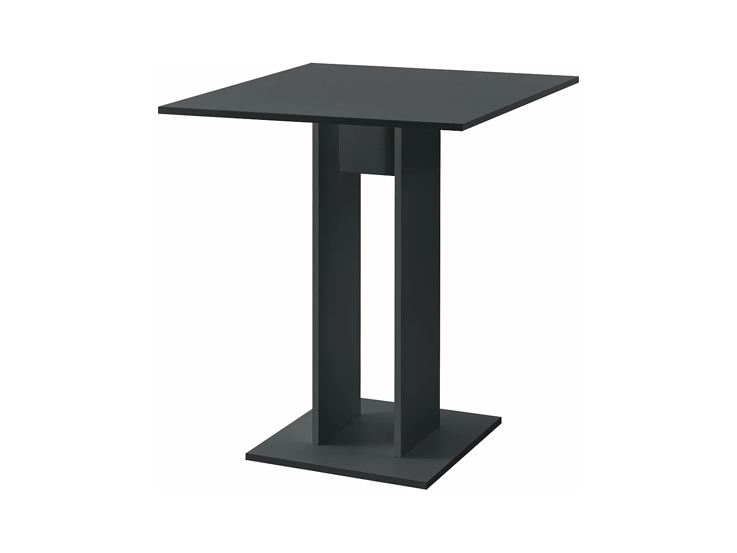 Mesa cuadrada para comedor, cocina, salón, 78 cm, gris oscuro mate 03_0006125
