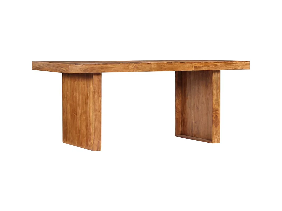 Table de salon salle bois marron 180 x 90 x 75 cm 0902171