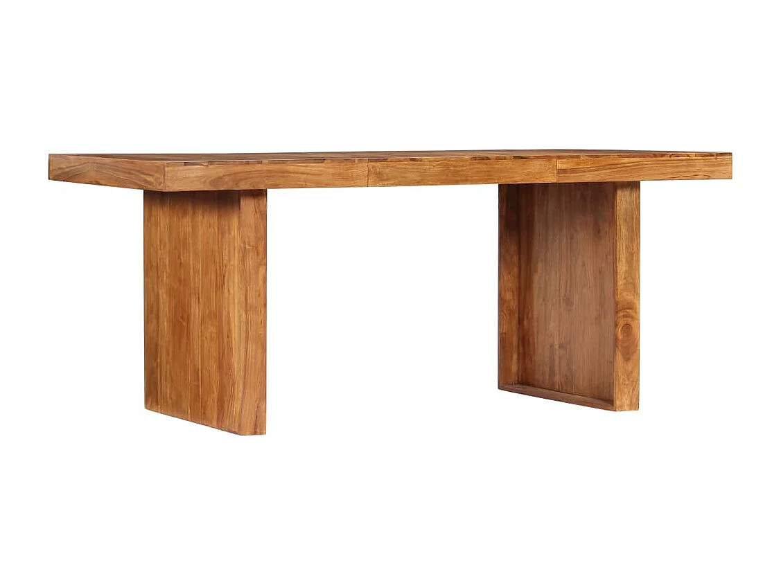 Table de salon salle bois marron 180 x 90 x 75 cm 0902171