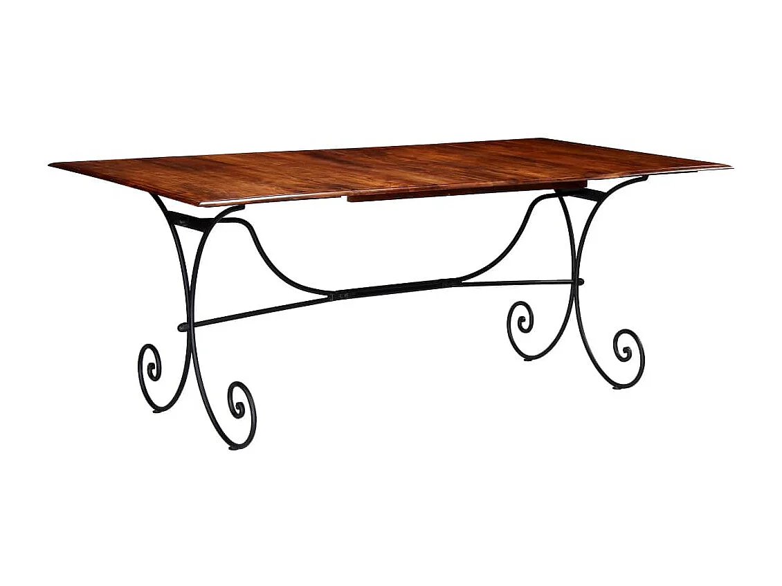 Mesa de jantar de design com acabamento em madeira e sheesham 200x100x76cm 0902197