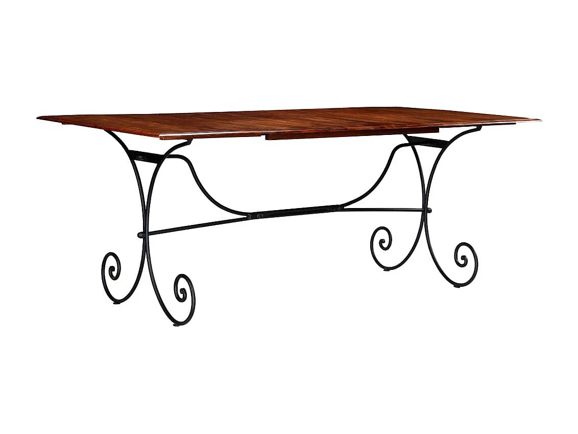 Mesa de jantar de design com acabamento em madeira e sheesham 200x100x76cm 0902197