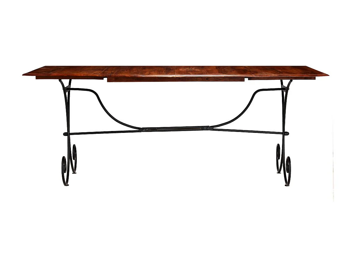 Mesa de jantar de design com acabamento em madeira e sheesham 200x100x76cm 0902197