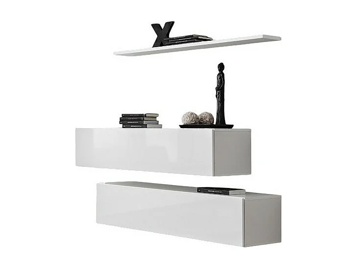 Woonkamer meubelset SWITCH SBII design, in glanzend wit.