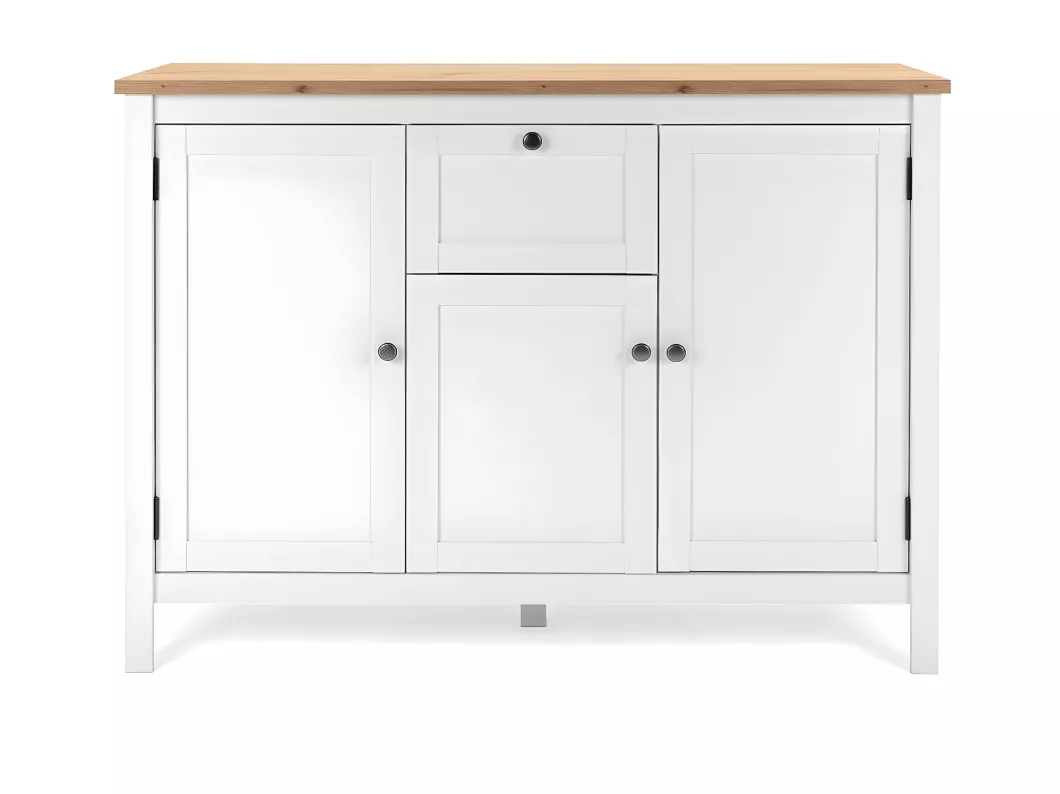 Kauf Unique Sideboard mit 3 Türen und 1 Schublade L120 cm - Dekor in weiß - Bergen