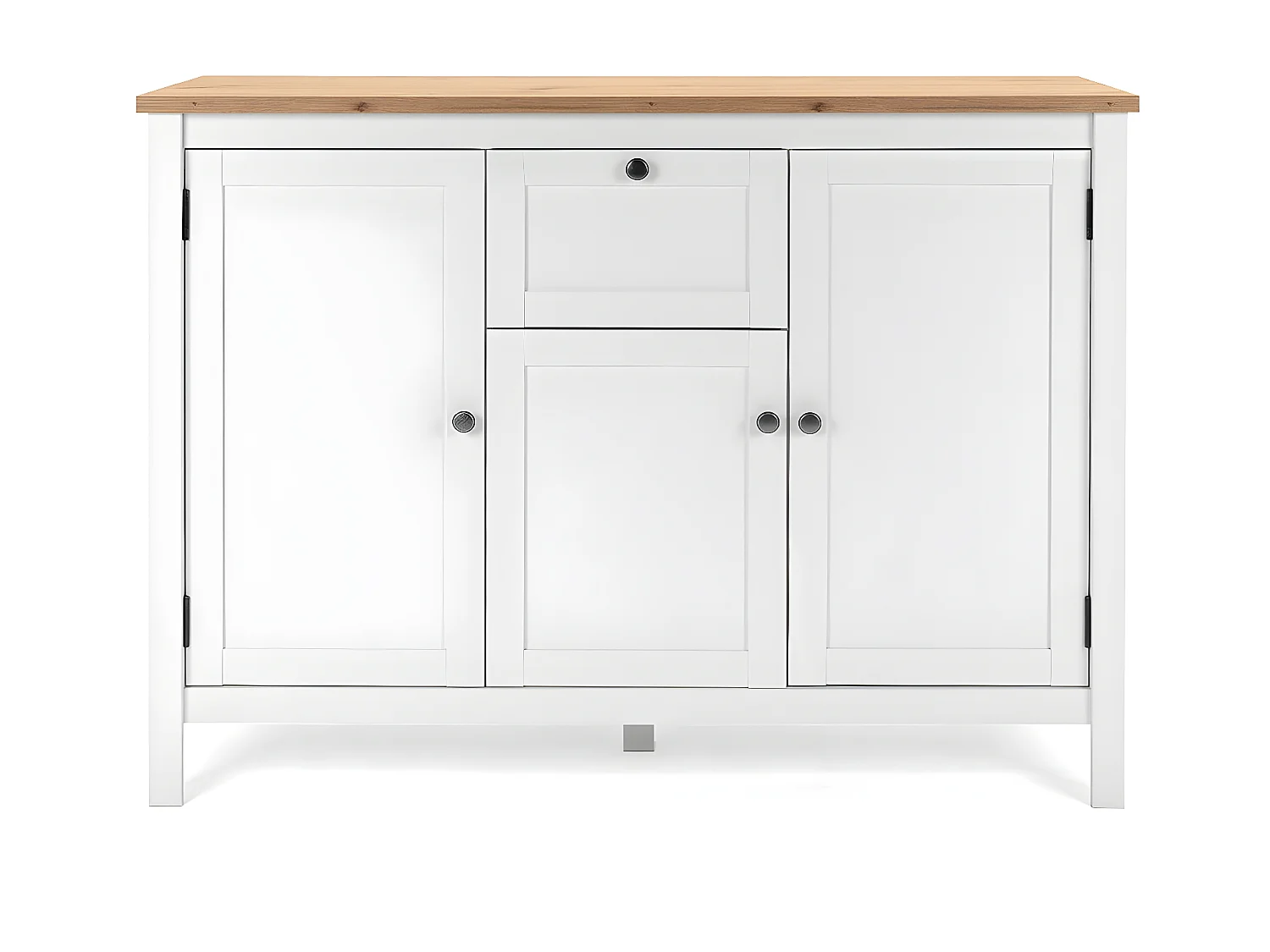 Buffet 3 deuren 1 lade L120 cm - Wit decor - BERGEN