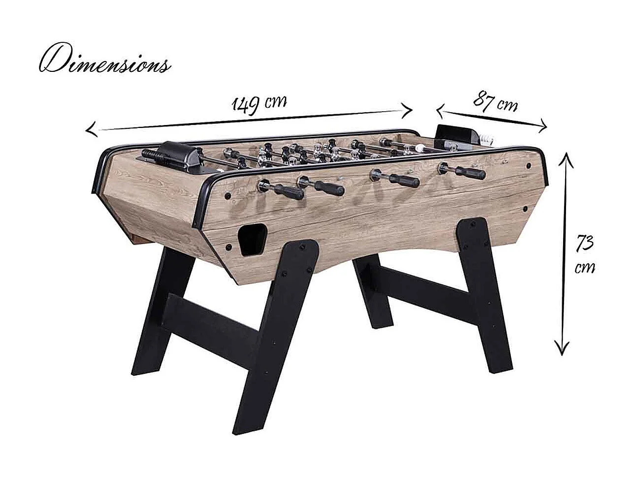 Baby Foot "Hamboldi" 149cm Naturel & Noir