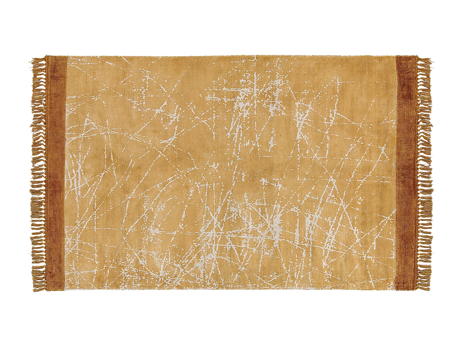 Tappeto viscosa arancione 140 x 200 cm HANLI