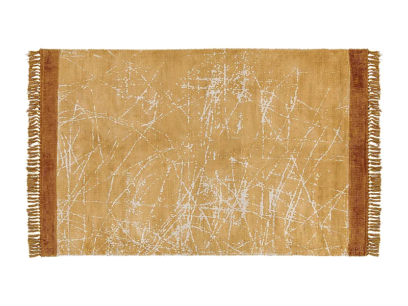 Tapis HANLI Orange 140 x 200 cm Soie artificielle