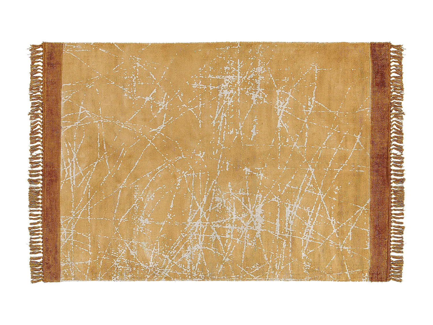 Tapis HANLI Orange 160 x 230 cm Soie artificielle