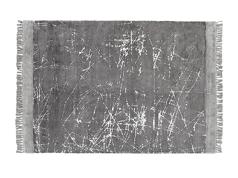 Tapis HANLI Gris 160 x 230 cm Soie artificielle