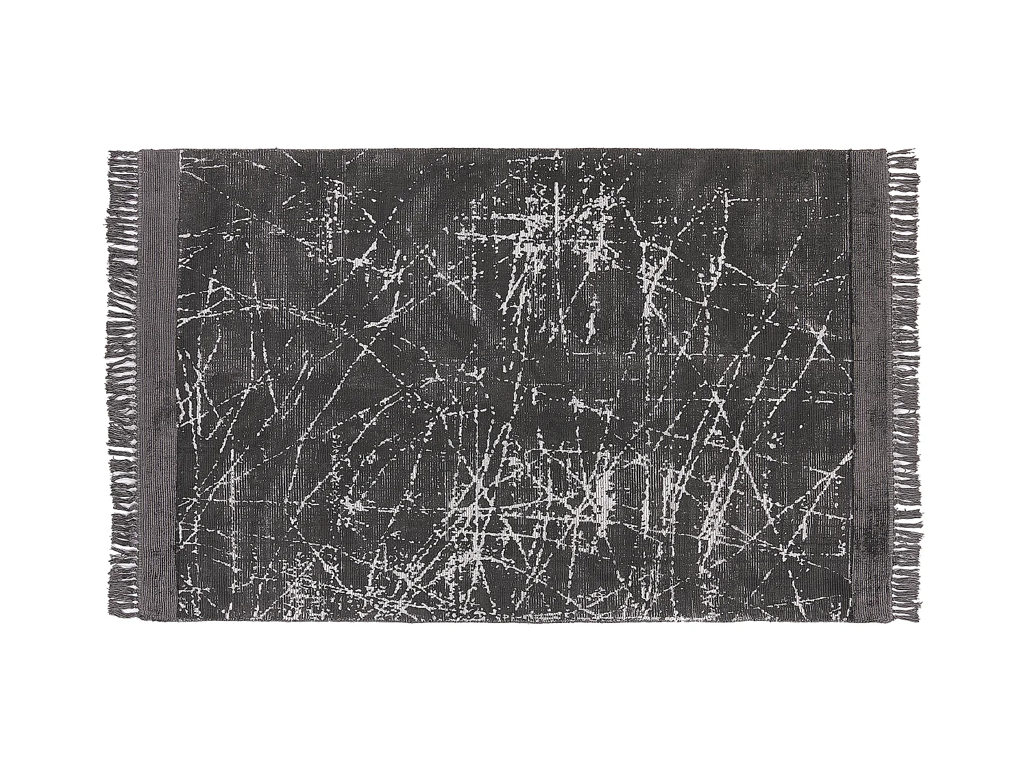 Tapis HANLI Gris foncé 140 x 200 cm Soie artificielle