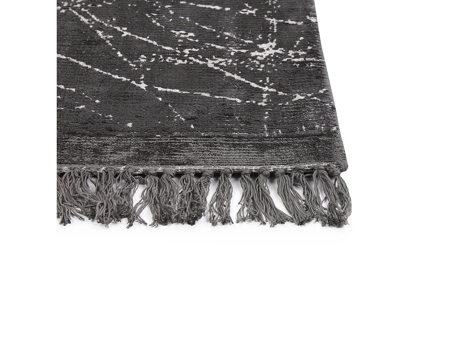 Tappeto viscosa grigio scuro 140 x 200 cm HANLI