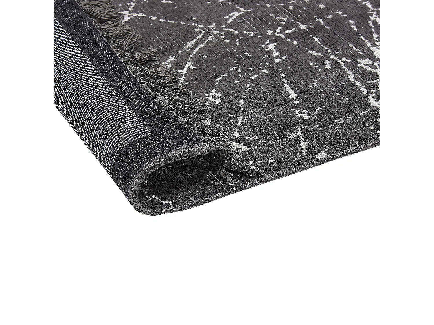 Tappeto viscosa grigio scuro 140 x 200 cm HANLI