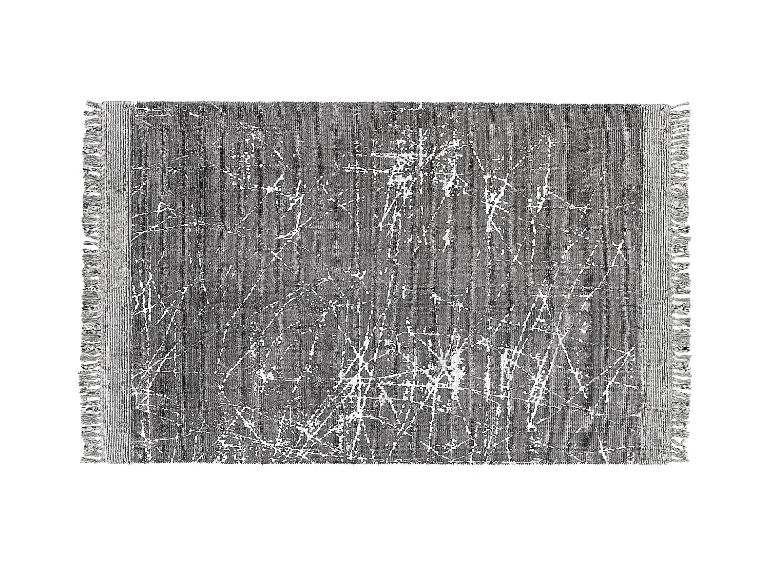 Tapis HANLI Gris 140 x 200 cm Soie artificielle